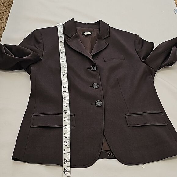 J. Crew super 120’s blazer, black, EUC size 6P - Picture 6 of 9